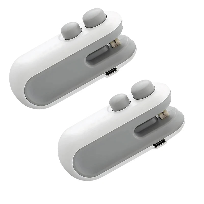 Mini Bag Sealer 2 in 1 Rechargeable Bag Sealer Heat Seal with Cutter and Magnet Bag Resealer Machine for Plastic Bags Snack Bags